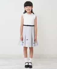 KQECP01099 a.v.v KIDS(アー・ヴェ・ヴェ) [110-130]【人気No.1】レースジャガードフィット＆フレアワンピース ラベンダー