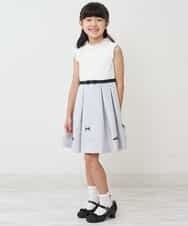 KQECP01099 a.v.v KIDS(アー・ヴェ・ヴェ) [110-130]【人気No.1】レースジャガードフィット＆フレアワンピース ラベンダー