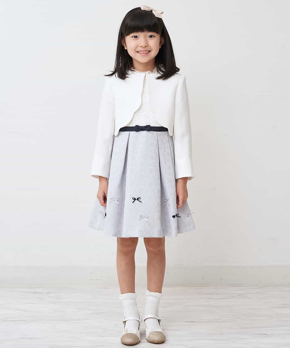 KQECP01099 a.v.v KIDS(アー・ヴェ・ヴェ) [110-130]【人気No.1】レースジャガードフィット＆フレアワンピース ラベンダー