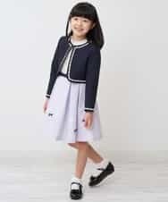KQECP01099 a.v.v KIDS(アー・ヴェ・ヴェ) [110-130]【人気No.1】レースジャガードフィット＆フレアワンピース ラベンダー