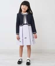 KQECP01099 a.v.v KIDS(アー・ヴェ・ヴェ) [110-130]【人気No.1】レースジャガードフィット＆フレアワンピース ラベンダー
