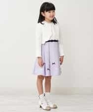 KQECP01099 a.v.v KIDS(アー・ヴェ・ヴェ) [110-130]【人気No.1】レースジャガードフィット＆フレアワンピース ラベンダー