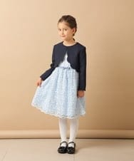 KQECS01119 a.v.v KIDS(アー・ヴェ・ヴェ) [110-130]【セレモニースタイル】フラワー刺繍セレモニーワンピース ライトブルー