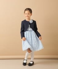 KQECS01119 a.v.v KIDS(アー・ヴェ・ヴェ) [110-130]【セレモニースタイル】フラワー刺繍セレモニーワンピース ライトブルー