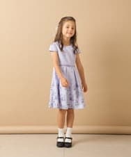KQECS03109 a.v.v KIDS(アー・ヴェ・ヴェ) [110-130]【セレモニースタイル】フラワープリントセレモニーワンピース ラベンダー