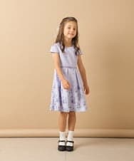 KQECS03109 a.v.v KIDS(アー・ヴェ・ヴェ) [110-130]【セレモニースタイル】フラワープリントセレモニーワンピース ラベンダー