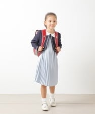 KQECS05099 a.v.v KIDS(アー・ヴェ・ヴェ) [110-130]【セレモニースタイル】サテンプリーツワンピース ライトブルー