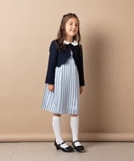 KQECS05099 a.v.v KIDS(アー・ヴェ・ヴェ) [110-130]【セレモニースタイル】サテンプリーツワンピース ライトブルー