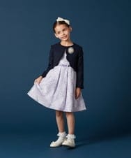 KQECV01119 a.v.v KIDS(アー・ヴェ・ヴェ) [110-130]【セレモニースタイル】フラワー刺繍ワンピース ライトブルー