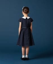 KQECV04119 a.v.v KIDS(アー・ヴェ・ヴェ) [110-130]【セレモニースタイル】丸襟シアーチェックワンピース ピンク