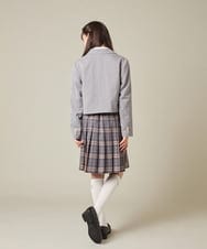 KQHBD01059 a.v.v KIDS(アー・ヴェ・ヴェ) [150-160]【卒服】ラメチェックプリーツスカート ダークグレー