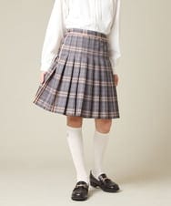 KQHBD01059 a.v.v KIDS(アー・ヴェ・ヴェ) [150-160]【卒服】ラメチェックプリーツスカート ダークグレー