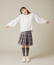 KQHBD01059 a.v.v KIDS(アー・ヴェ・ヴェ) [150-160]【卒服】ラメチェックプリーツスカート ダークグレー