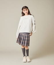 KQHBD01059 a.v.v KIDS(アー・ヴェ・ヴェ) [150-160]【卒服】ラメチェックプリーツスカート ダークグレー