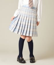 KQHBD01059 a.v.v KIDS(アー・ヴェ・ヴェ) [150-160]【卒服】ラメチェックプリーツスカート ダークグレー