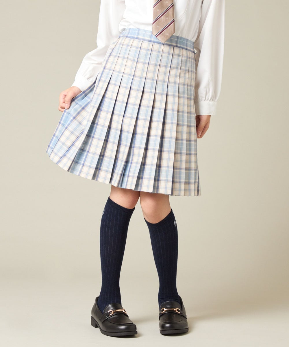 KQHBD01059 a.v.v KIDS(アー・ヴェ・ヴェ) [150-160]【卒服】ラメチェックプリーツスカート ダークグレー