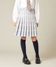 KQHBD01059 a.v.v KIDS(アー・ヴェ・ヴェ) [150-160]【卒服】ラメチェックプリーツスカート ダークグレー