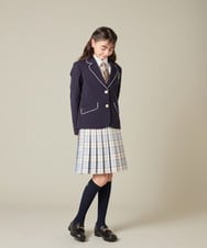 KQHBD01059 a.v.v KIDS(アー・ヴェ・ヴェ) [150-160]【卒服】ラメチェックプリーツスカート ダークグレー