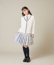 KQHBD01059 a.v.v KIDS(アー・ヴェ・ヴェ) [150-160]【卒服】ラメチェックプリーツスカート ダークグレー