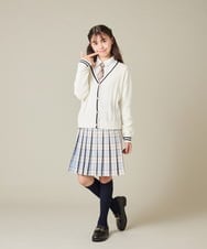 KQHBD01059 a.v.v KIDS(アー・ヴェ・ヴェ) [150-160]【卒服】ラメチェックプリーツスカート ダークグレー