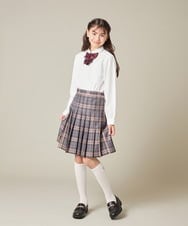 KQHBD01059 a.v.v KIDS(アー・ヴェ・ヴェ) [150-160]【卒服】ラメチェックプリーツスカート ダークグレー