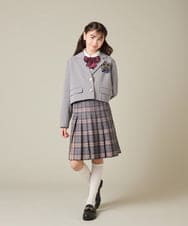 KQHBD01059 a.v.v KIDS(アー・ヴェ・ヴェ) [150-160]【卒服】ラメチェックプリーツスカート ダークグレー