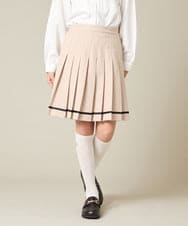KQHBD02059 a.v.v KIDS(アー・ヴェ・ヴェ) [150-160]【卒服】ラインプリーツスカート ベージュ