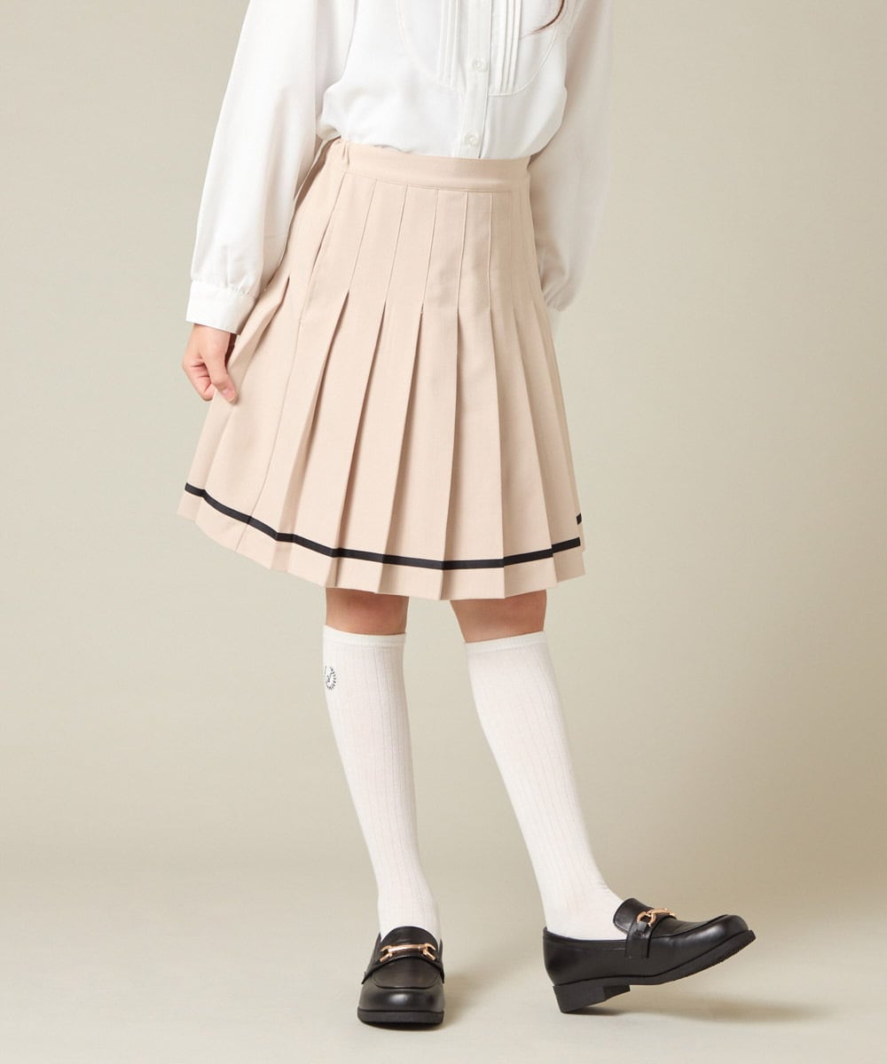 KQHBD02059 a.v.v KIDS(アー・ヴェ・ヴェ) [150-160]【卒服】ラインプリーツスカート ベージュ