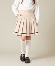 KQHBD02059 a.v.v KIDS(アー・ヴェ・ヴェ) [150-160]【卒服】ラインプリーツスカート ベージュ