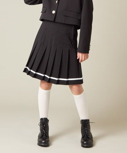 KQHBD02059 a.v.v KIDS [150-160]【卒服】ラインプリーツスカート