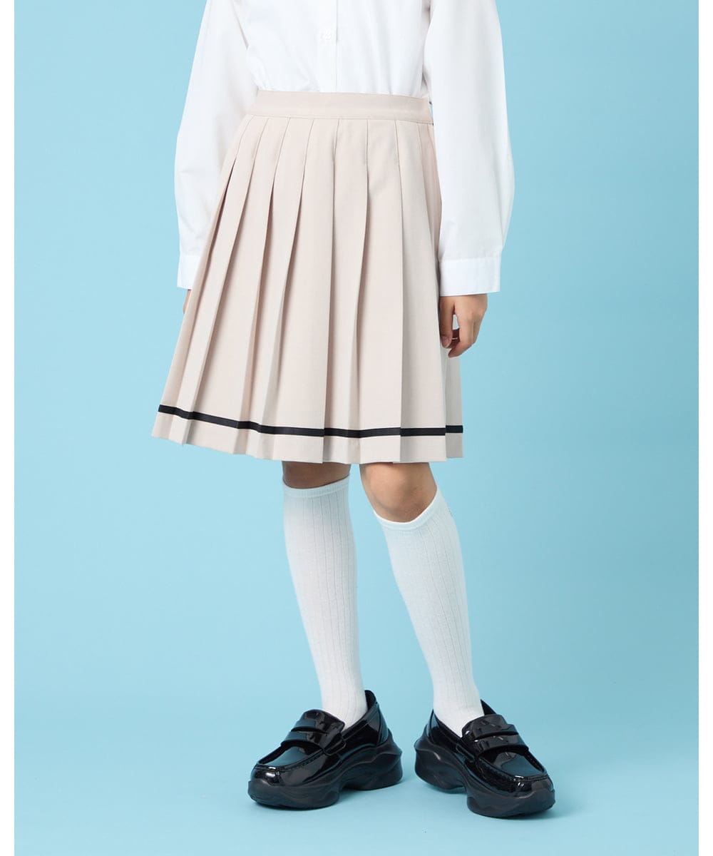 KQHBG02059 a.v.v KIDS(アー・ヴェ・ヴェ) [150-160]卒服裾ラインプリーツスカート ベージュ