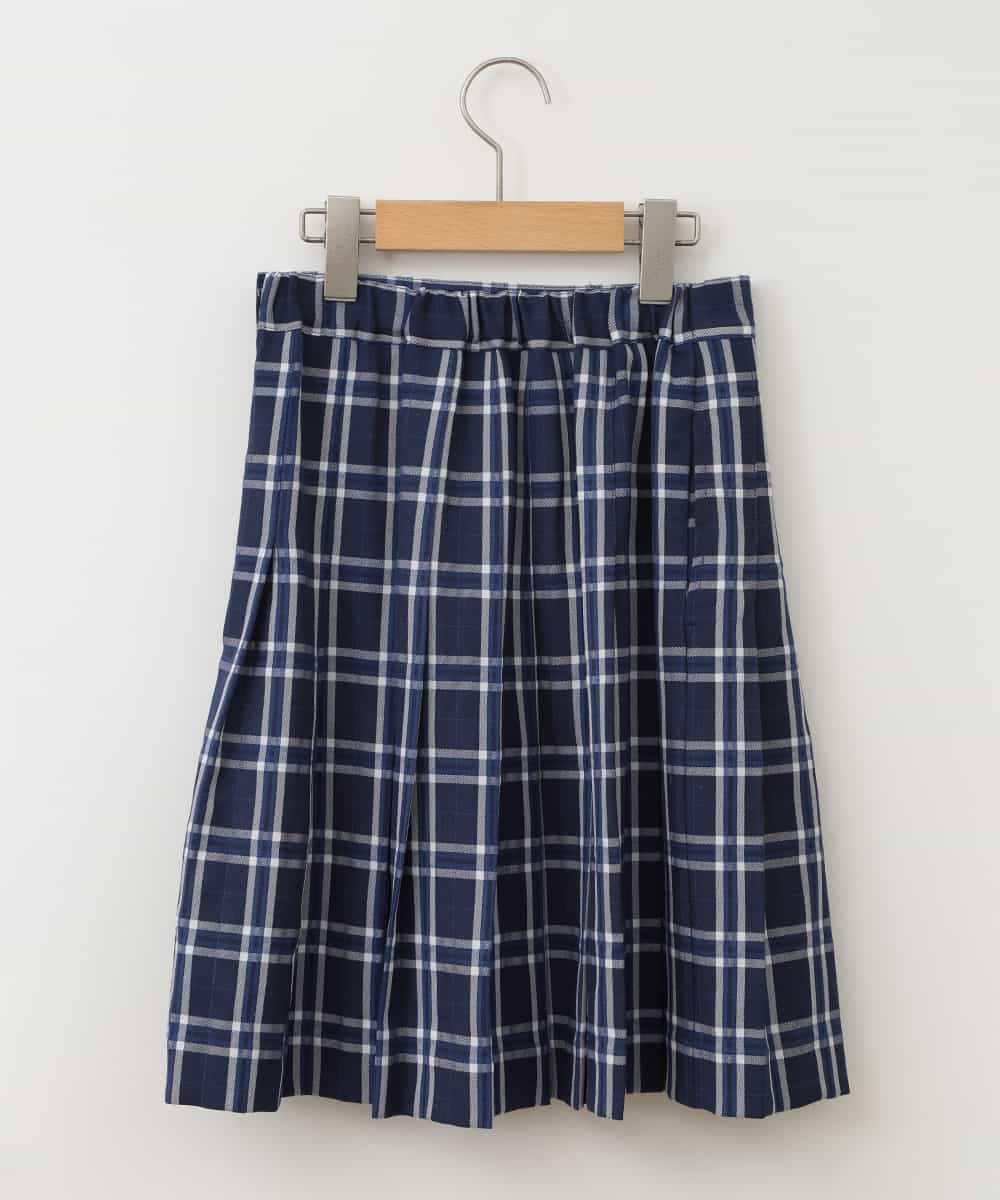 KQHTA01054 a.v.v KIDS(アー・ヴェ・ヴェ) [140-160]【卒服】チェックプリーツスカート ネイビー