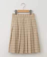KQHTA01054 a.v.v KIDS(アー・ヴェ・ヴェ) [140-160]【卒服】チェックプリーツスカート ベージュ