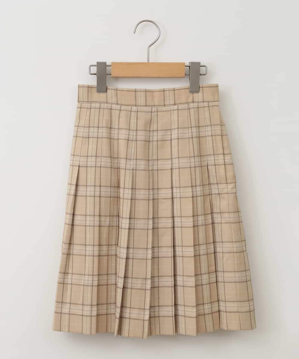 KQHTA01054 a.v.v KIDS(アー・ヴェ・ヴェ) [140-160]【卒服】チェックプリーツスカート ベージュ