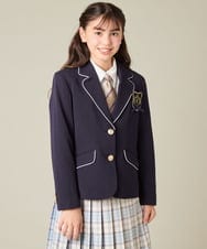 KQJBD01099 a.v.v KIDS(アー・ヴェ・ヴェ) [150-160]【卒服】【エンブレム付き】パイピングテーラードジャケット ネイビー