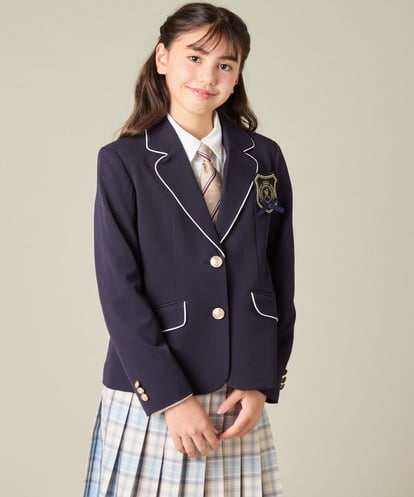 KQJBD01099 a.v.v KIDS [150-160]【卒服】【エンブレム付き】パイピングテーラードジャケット