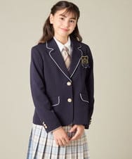 KQJBD01099 a.v.v KIDS(アー・ヴェ・ヴェ) [150-160]【卒服】【エンブレム付き】パイピングテーラードジャケット ネイビー