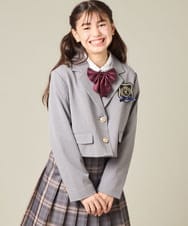 KQJBD02099 a.v.v KIDS(アー・ヴェ・ヴェ) [150-160]【卒服】【エンブレム付き】ショートテーラードジャケット グレー