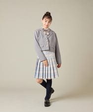 KQJBD02099 a.v.v KIDS(アー・ヴェ・ヴェ) [150-160]【卒服】【エンブレム付き】ショートテーラードジャケット グレー