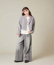 KQJBD02099 a.v.v KIDS(アー・ヴェ・ヴェ) [150-160]【卒服】【エンブレム付き】ショートテーラードジャケット グレー