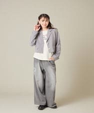 KQJBD02099 a.v.v KIDS(アー・ヴェ・ヴェ) [150-160]【卒服】【エンブレム付き】ショートテーラードジャケット グレー