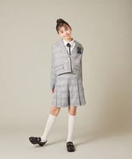KQJBD02099 a.v.v KIDS(アー・ヴェ・ヴェ) [150-160]【卒服】【エンブレム付き】ショートテーラードジャケット グレー