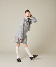 KQJBD02099 a.v.v KIDS(アー・ヴェ・ヴェ) [150-160]【卒服】【エンブレム付き】ショートテーラードジャケット グレー
