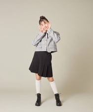 KQJBD02099 a.v.v KIDS(アー・ヴェ・ヴェ) [150-160]【卒服】【エンブレム付き】ショートテーラードジャケット グレー