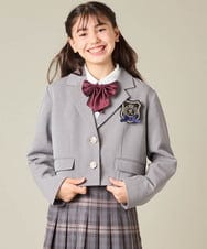 KQJBD02099 a.v.v KIDS(アー・ヴェ・ヴェ) [150-160]【卒服】【エンブレム付き】ショートテーラードジャケット グレー