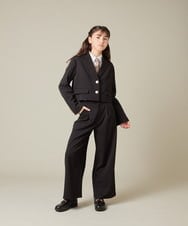 KQJBD02099 a.v.v KIDS(アー・ヴェ・ヴェ) [150-160]【卒服】【エンブレム付き】ショートテーラードジャケット グレー