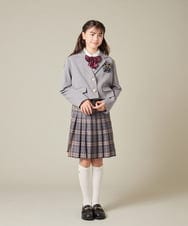 KQJBD02099 a.v.v KIDS(アー・ヴェ・ヴェ) [150-160]【卒服】【エンブレム付き】ショートテーラードジャケット グレー
