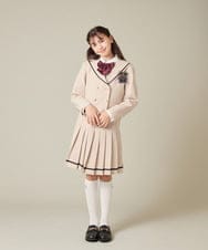 KQJBD04099 a.v.v KIDS(アー・ヴェ・ヴェ) [150-160]【卒服】【エンブレム付き】配色セーラーカラージャケット ベージュ