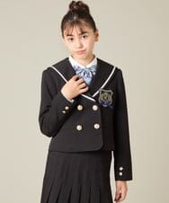 KQJBD04099 a.v.v KIDS(アー・ヴェ・ヴェ) [150-160]【卒服】【エンブレム付き】配色セーラーカラージャケット ベージュ