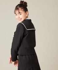 KQJBD04099 a.v.v KIDS(アー・ヴェ・ヴェ) [150-160]【卒服】【エンブレム付き】配色セーラーカラージャケット ベージュ